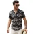 Armani Exchange Heren Palm Regular Overhemd met Korte Mouwen (Groen)