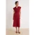 TRENDYOLMİLLA Dames Rood Effen Midi Mouwloos Casual Blousejurk Jurken