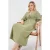 A-Form Fit Midi-jurk met V-hals en binddetail
