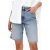 ONLY high waist wide leg bermuda jeans ONLSONNY light blue denim