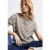 Street One Dames Gestreept shirt met tekst in Beige