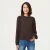 Ronde nek blouse en mini vierkante prints
