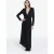 The Kooples Long Dress With Long Sleeves Neckline Black