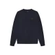 Rellix oversized sweater met backprint – marineblauw