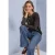Shirt met lange mouwen, ronde hals en gerolde rand