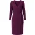 Wikkeljurk met lange mouwen in dieppaars – elegant, flatterend en moeiteloos verfijnd.