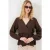 V-hals Blouse met Strikdetail in Crepe-Wrapstijl