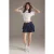TRENDYOLMİLLA Dames Donkerblauw Effen Kort / Mini Basic Skort Rokken