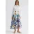 Bloemen Maxi Jurk met Hemd Kraag en Knopen Sluiting
