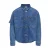 KIDS ONLY GIRL denim blouse met franjes – mediumblauw