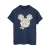 Disney Dames/Dames Mickey Mouse Kamille Hoofd Katoenen Vriendje T-shirt (Marineblauw)