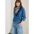 Cecil Dames Katoenen bandana met leopatroon in Blauw