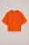 WE Fashion – Meisjes oversized T-shirt met print – Oversized – Oranje – Katoen –