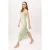 TRENDYOLMİLLA Dames Groen Bloemen Midi Mouwloos Recht Jurken