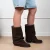 Haboob Camille suède laarzen met studs – bruin