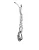 Zwarte Witte Polyester Tape Touw DG Logo Sleutelhanger Sleutelring