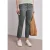 Street One Dames 7/8 Slim Legs broek in satijnlook in Groen