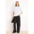 TRENDYOLMİLLA Dames Wit Effen Kort Oversized T-shirts