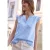 Blousetop met gespleten hals en volants