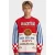 Redefined Rebel sweater met tekst – rood/blauw/wit