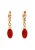 IZIA Oorbellen  goud / rood