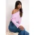 TRENDYOLMİLLA Dames Roze Gestreept Lang Regular fit Blouses