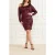 GUESS Marciano By  Gabbie Dress Dark Jam Red Multi