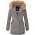 Marikoo dames winterparka Karmaa met afneembare imitatiebontkraag