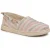 Toms Youth bimini stripe salmon woven trim synthetic