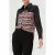 Bi-materiaal shirt met geometrische print