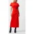 French Connection Valetta Off Shoulder Midi Dres Scarlet Red