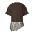PIECES rechtvallend T-shirt – donkerbruin
