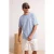 TRENDYOL MAN Heren Blauw Geborduurd Kort Oversized T-shirts
