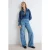 TRENDYOLMİLLA Dames Blauw Effen Wijde pijp Hoge taille Jeans
