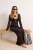 TRENDYOLMİLLA Dames Zwart Grafisch Maxi Lang Strandkleding Bodycon Strandjurken