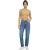 JJXX Feline Slim T-shirt met lange mouwen en cropped pasvorm voor dames (Wierook)