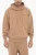 Fleece katoenen hoodie met twee zakken in bruin