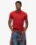 Essential T-shirt van Biologisch Katoen met Logo Red