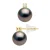 Oorbellen Tahitian parels rond 8-9 mm en 0,04 Cts Diamond Jewelry 18K geel goud