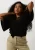 Summum T-Shirt Dames Short Sleeve Ruffle Top Crepe Jersey,