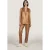 EsQualo Gilet Long Vegan Leather Brandy
