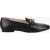 Hush Puppies Harper Chain Leren Zwarte Instappers Voor Dames