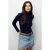 Slim Fit Halve Col Cardigan met Knopen Sluiting