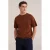 WE Fashion oversized T-shirt gebreid bruin