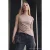 TRENDYOLMİLLA Dames Beige Effen Kort Relaxed fit T-shirts