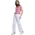 River Woods Fuchsia/white Striped V-neck T-shirt