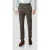 Charles Tyrwhitt Brown Extra Slim Fit Cotton Linen Stretch Trousers Brown