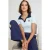 TRENDYOLMİLLA Dames Blauw Geborduurd Kort Regular fit T-shirts