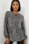 Geprinte Sifon Lange Mouwen Blouse met Binddetails