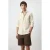 Mango Man relaxed fit overhemd met krijtstreep en linnen – geel